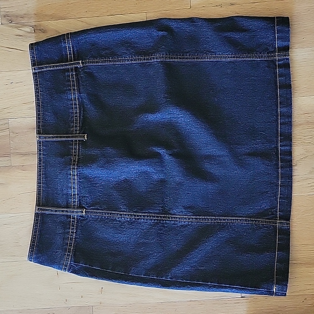 Dark Wash Denim Skirt, like new - Picture 3 of 4